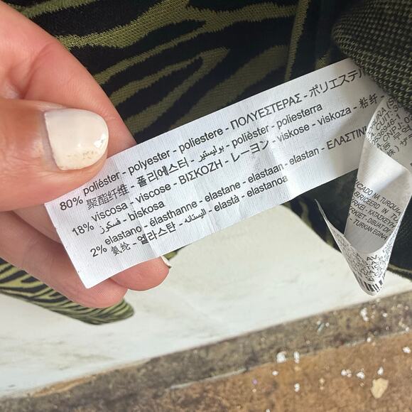 Zara Zebra Print Two Piece Set Crop Top + Flare Pants NWT Women S Y2K Streetwear - Picture 10 of 10